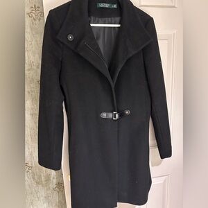 Worn once, LAUREN classic black wool coat.  Too snug now